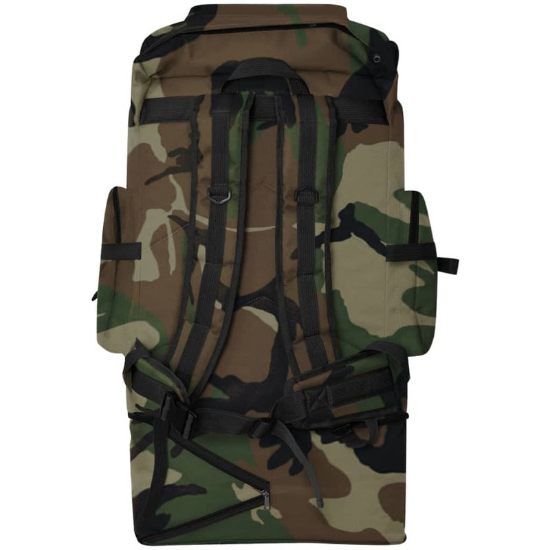 vidaXL Army-Style Backpack XXL 100 L Black