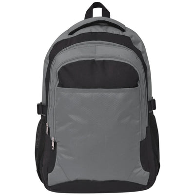 vidaXL School Backpack 40 L Black and Grey
