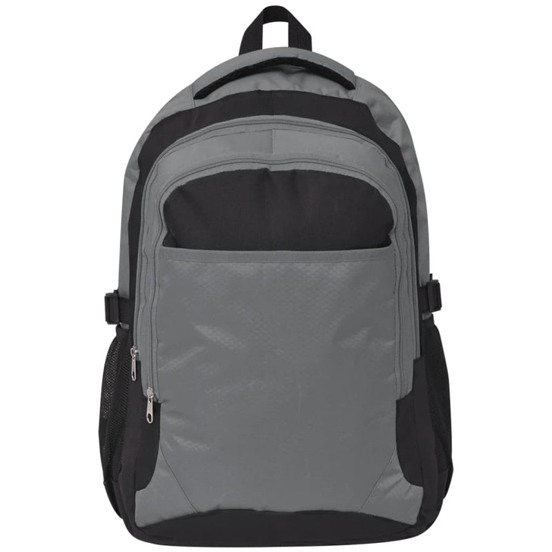 vidaXL School Backpack 40 L Black and Grey