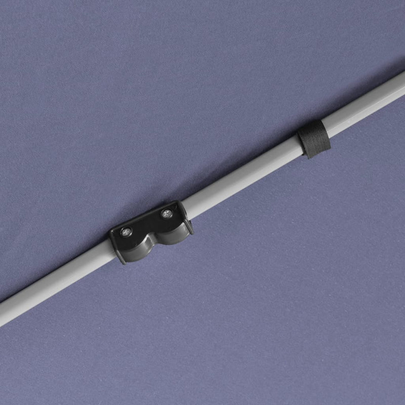 vidaXL Hexagonal Pop-Up Marquee with 6 Sidewalls Dark Blue 3.6x3.1 m