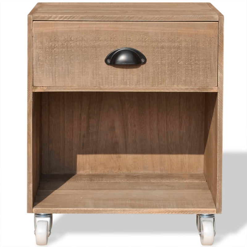 vidaXL Nightstand Brown Solid Wood