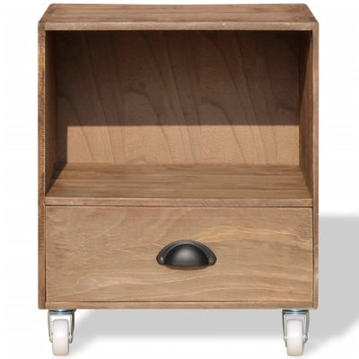 vidaXL Nightstand Brown Solid Wood