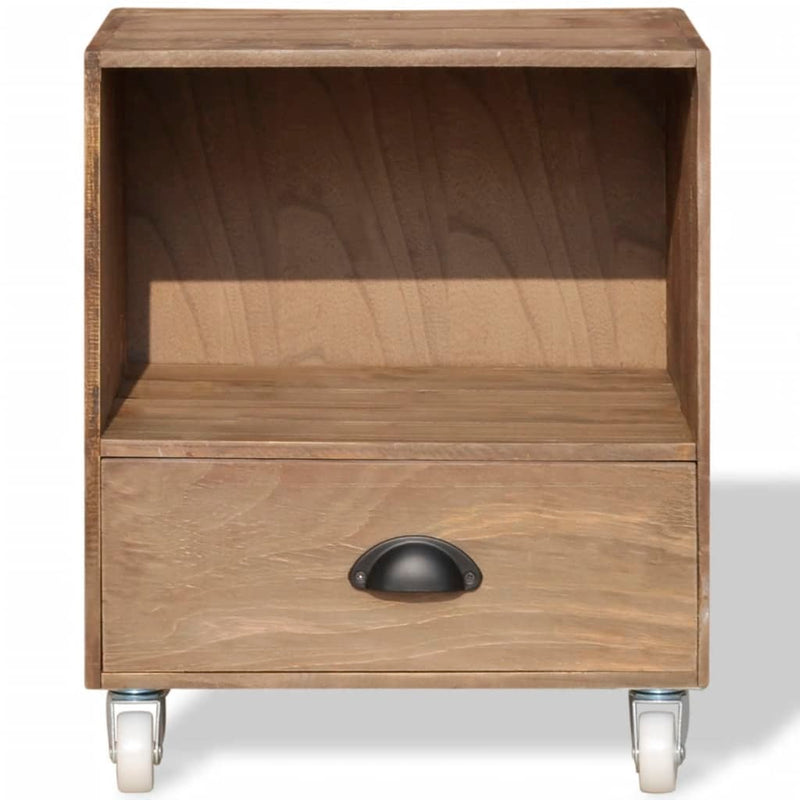 vidaXL Nightstand Brown Solid Wood