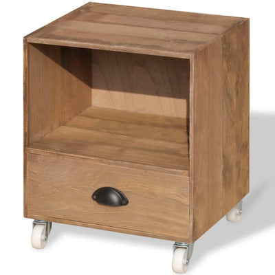 vidaXL Nightstand Brown Solid Wood