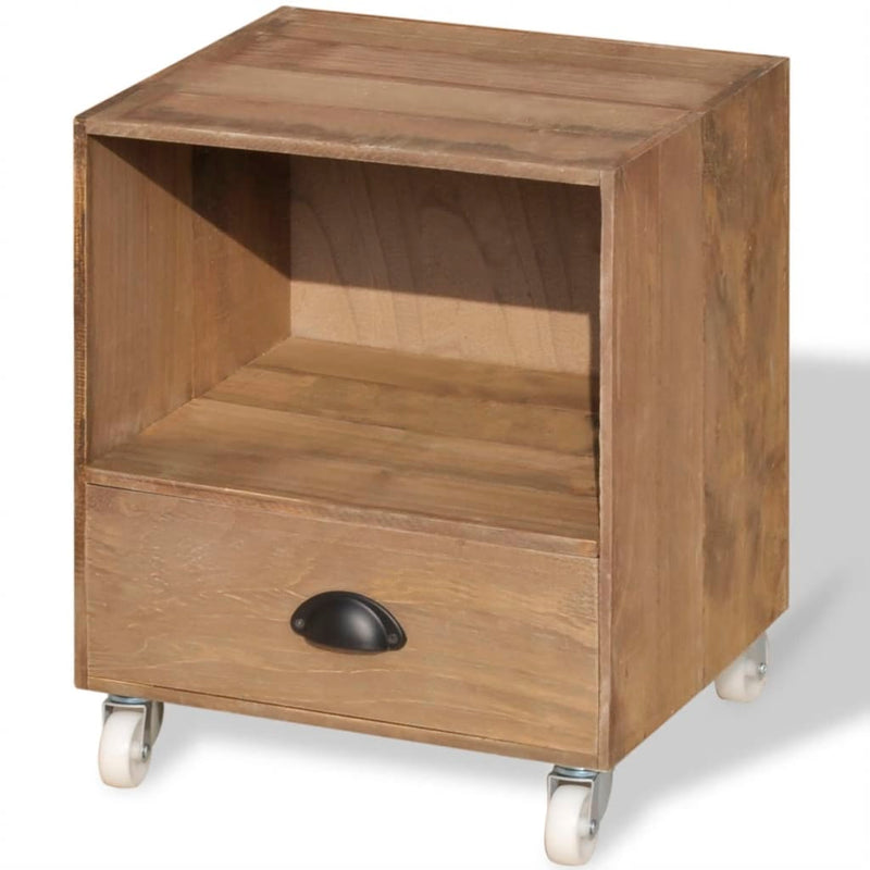 vidaXL Nightstand Brown Solid Wood