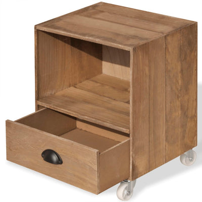 vidaXL Nightstand Brown Solid Wood