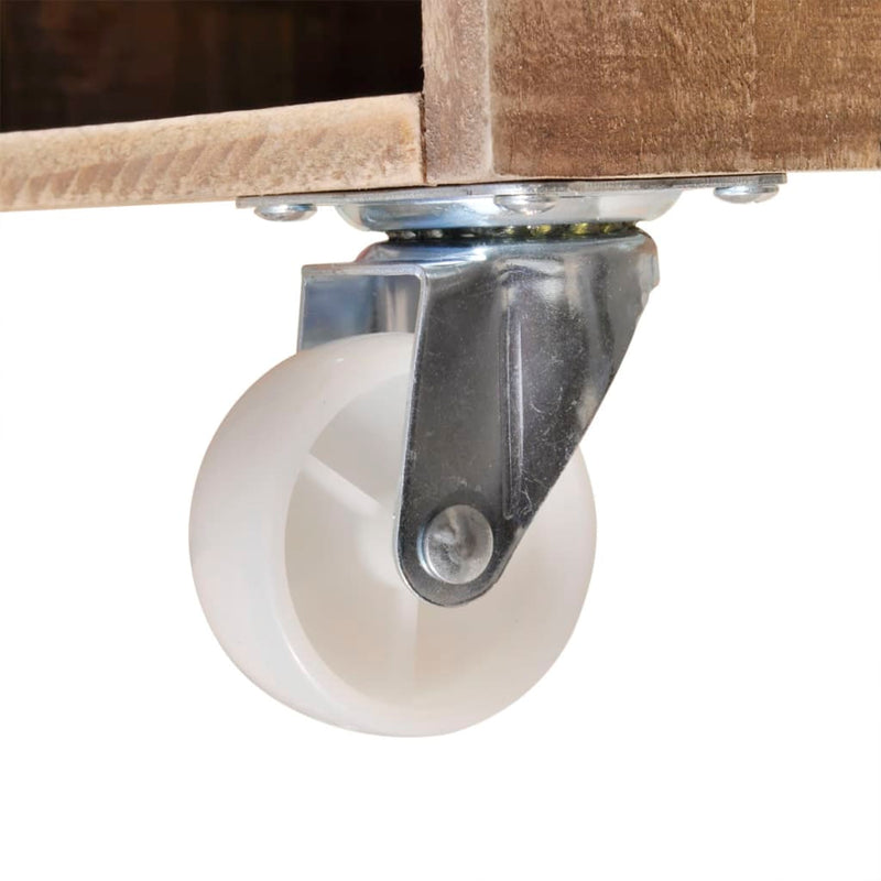 vidaXL Nightstand 2 pcs Brown Solid Wood