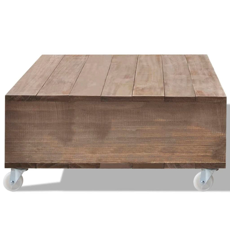 vidaXL Coffee Table Brown Solid Wood