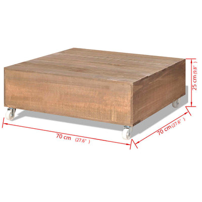 vidaXL Coffee Table Brown Solid Wood