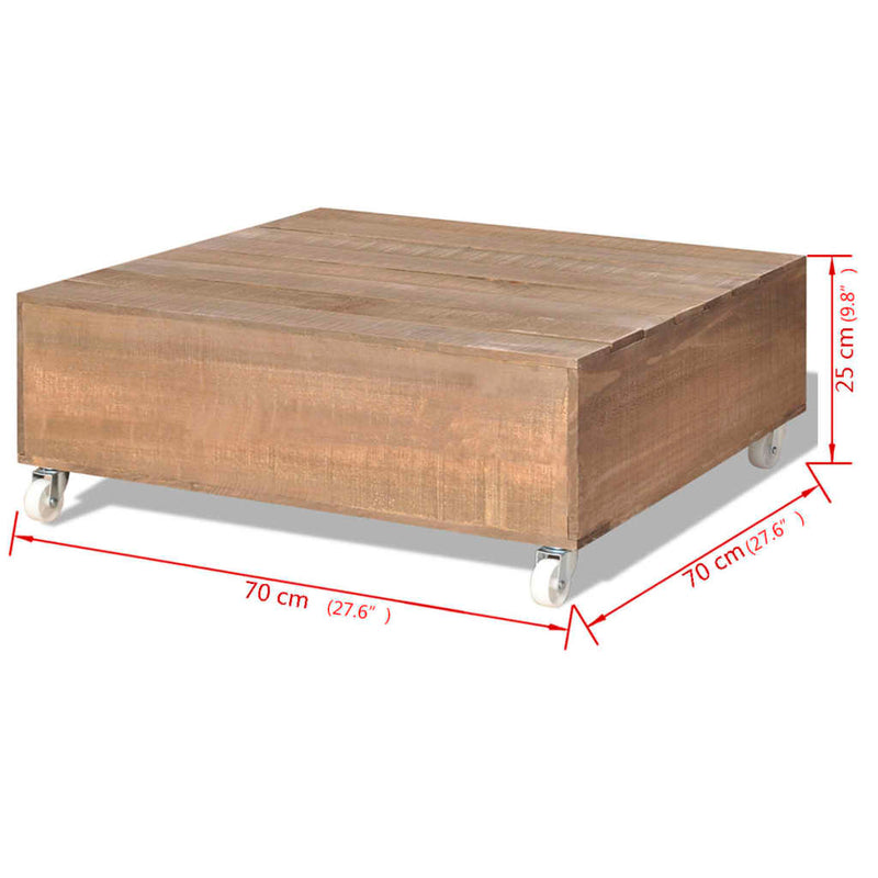 vidaXL Coffee Table Brown Solid Wood