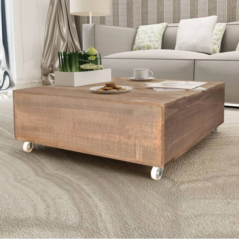 vidaXL Coffee Table Brown Solid Wood