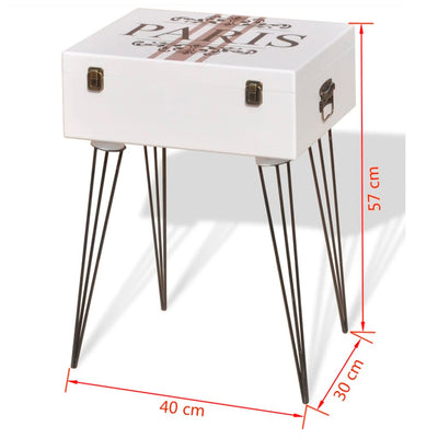 vidaXL Side Cabinet 40x30x57 cm White