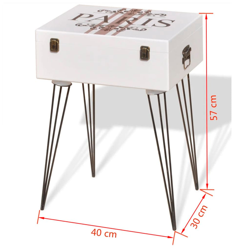 vidaXL Side Cabinet 40x30x57 cm White