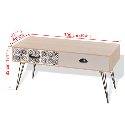 vidaXL TV Side Table 100x40x35 cm Brown