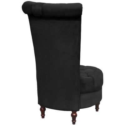 vidaXL High Back Sofa Chair Black Fabric