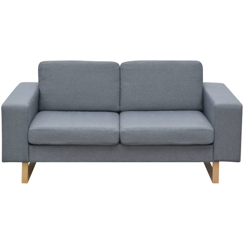 vidaXL 2-Seater Sofa Fabric Dark Grey
