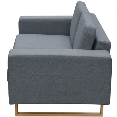 vidaXL 2-Seater Sofa Fabric Dark Grey