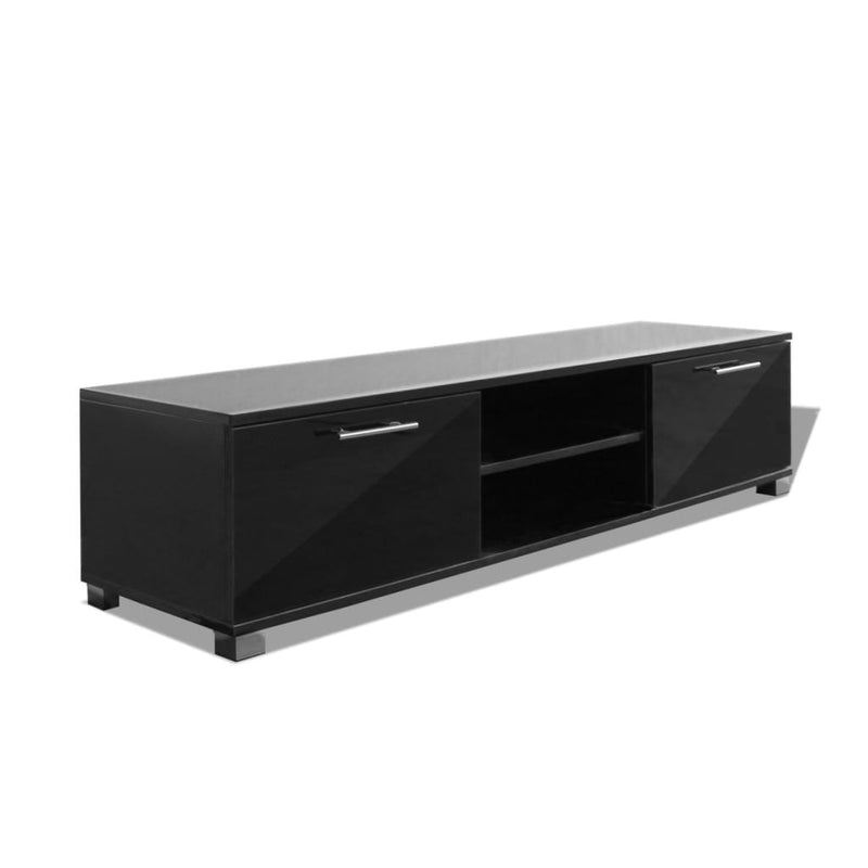 vidaXL TV Cabinet High-Gloss Black 140x40.5x35 cm