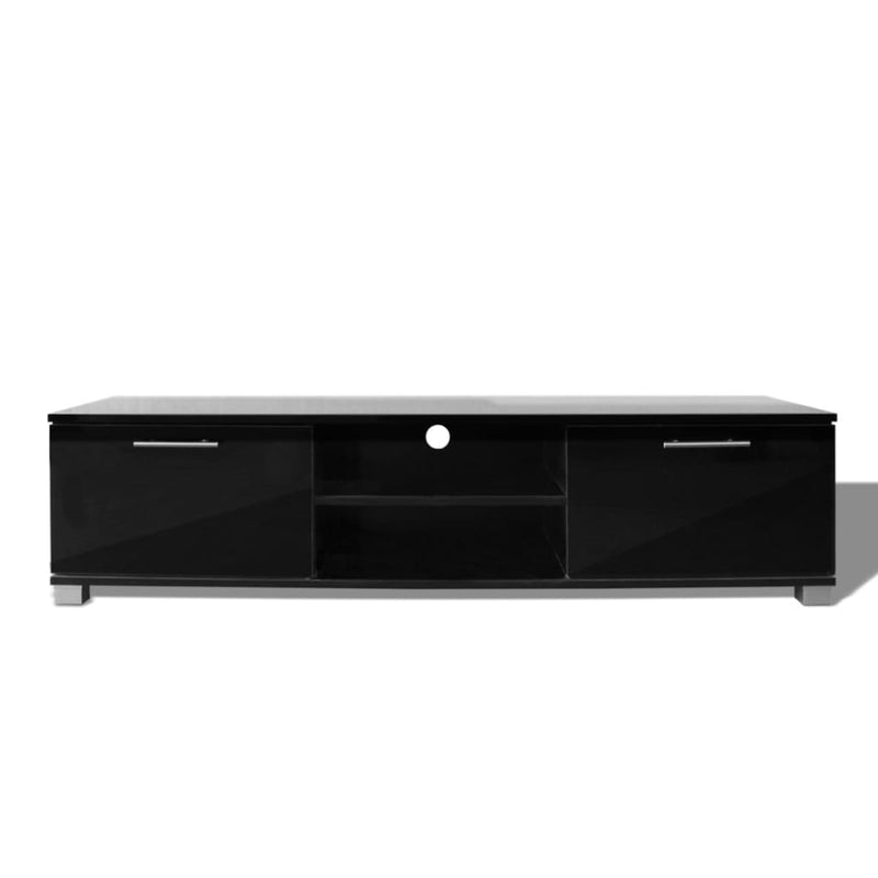vidaXL TV Cabinet High-Gloss Black 140x40.5x35 cm
