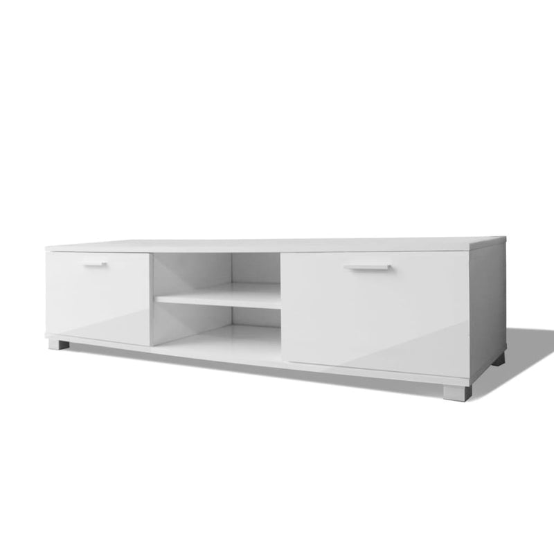 vidaXL TV Cabinet High-Gloss Black 140x40.5x35 cm