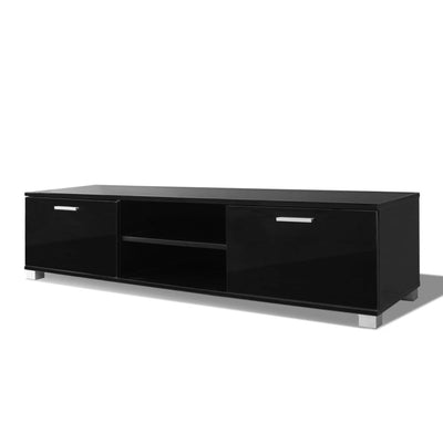 vidaXL TV Cabinet High-Gloss Black 140x40.5x35 cm
