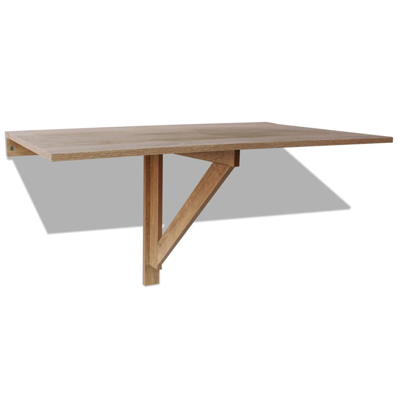 vidaXL Folding Wall Table Oak 100x60 cm