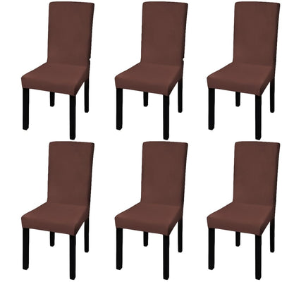 vidaXL Straight Stretchable Chair Cover 6 pcs Anthracite