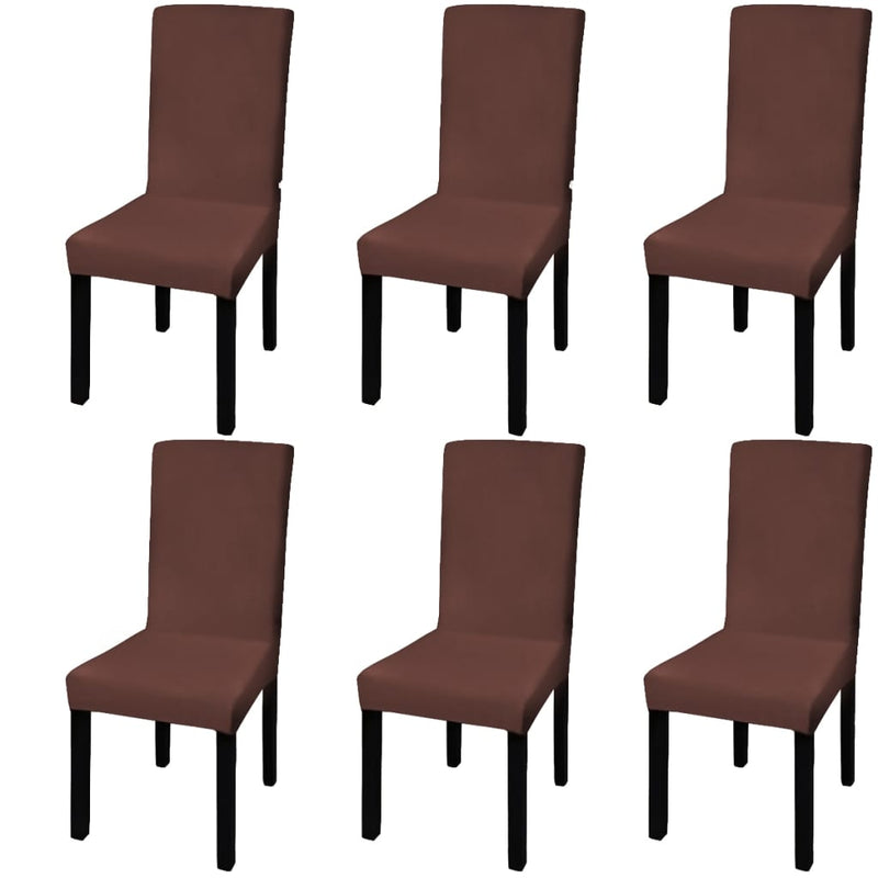 vidaXL Straight Stretchable Chair Cover 6 pcs Anthracite