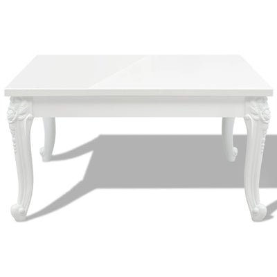 vidaXL Coffee Table 80x80x42 cm High Gloss White