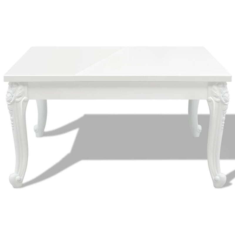 vidaXL Coffee Table 80x80x42 cm High Gloss White