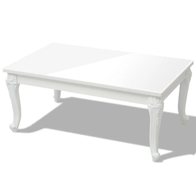 vidaXL Coffee Table 80x80x42 cm High Gloss White