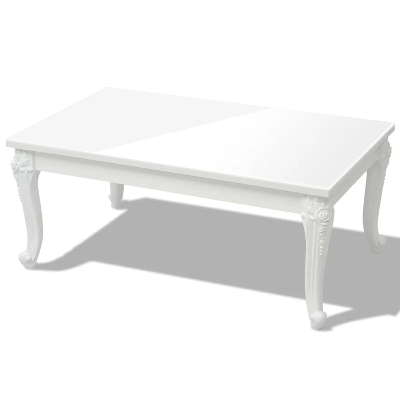 vidaXL Coffee Table 80x80x42 cm High Gloss White