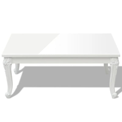 vidaXL Coffee Table 80x80x42 cm High Gloss White
