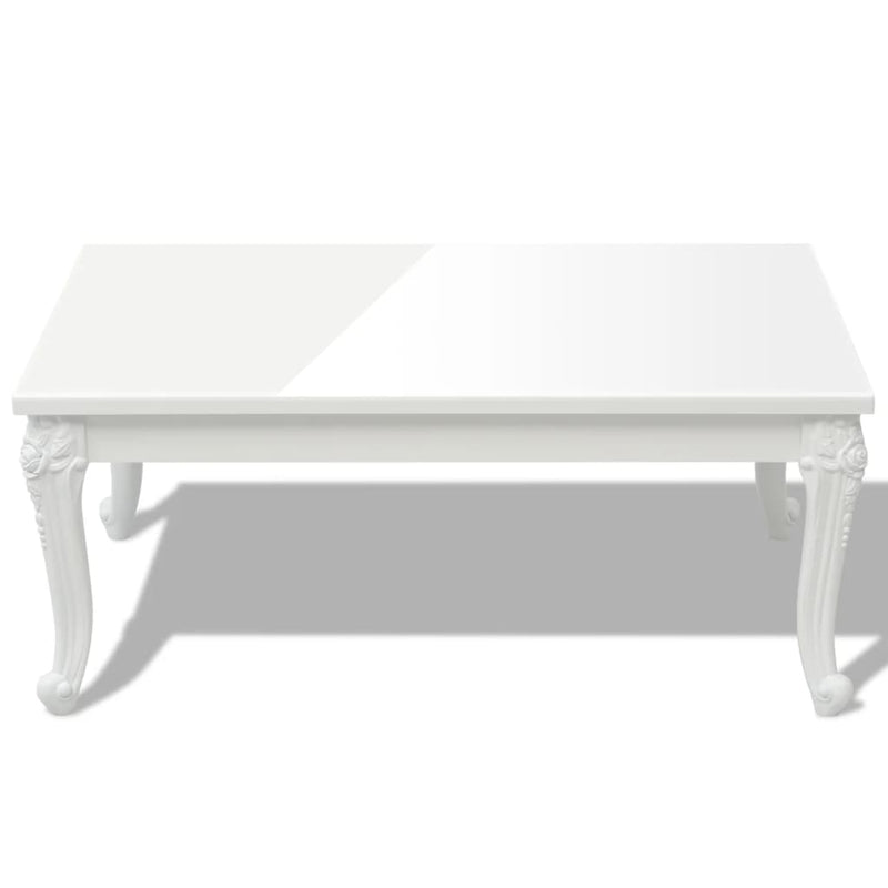 vidaXL Coffee Table 80x80x42 cm High Gloss White