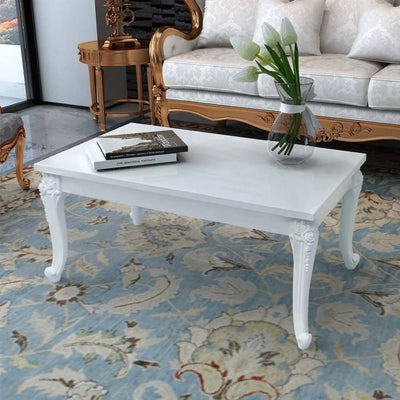 vidaXL Coffee Table 80x80x42 cm High Gloss White
