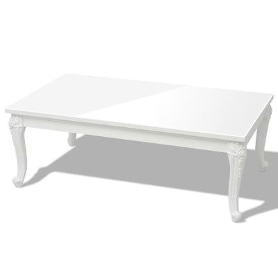 vidaXL Coffee Table 80x80x42 cm High Gloss White
