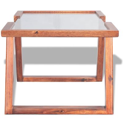 vidaXL Coffee Table Solid Acacia Wood Brown 100x50x40 cm