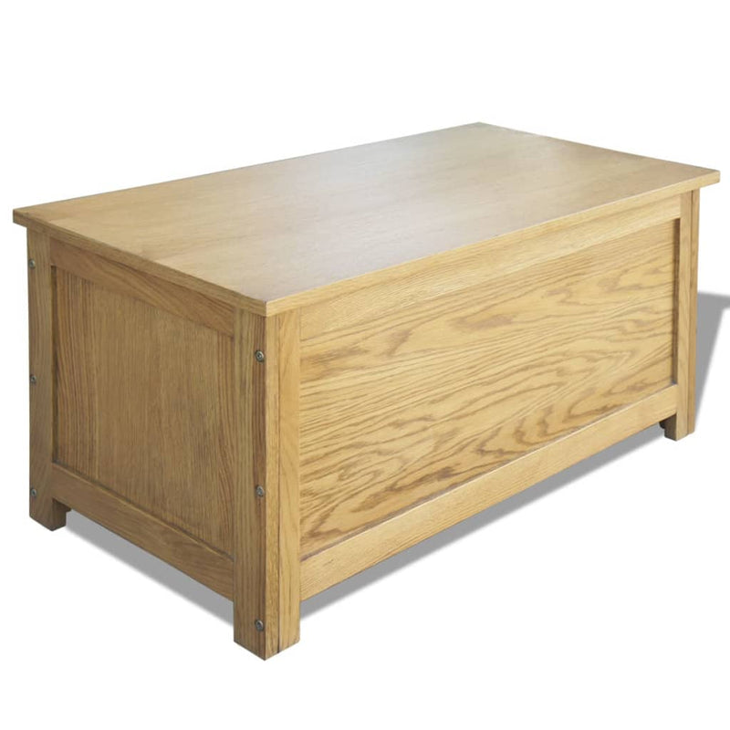 vidaXL Storage Box 90x45x45 cm Solid Oak Wood