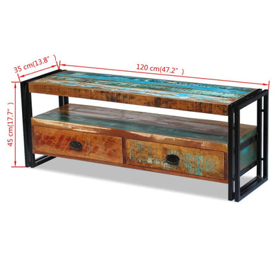 vidaXL TV Cabinet Solid Reclaimed Wood