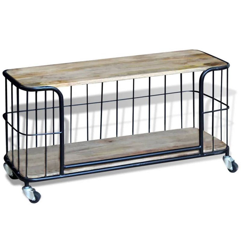 vidaXL TV Cabinet Solid Mango Wood 100x40x45 cm