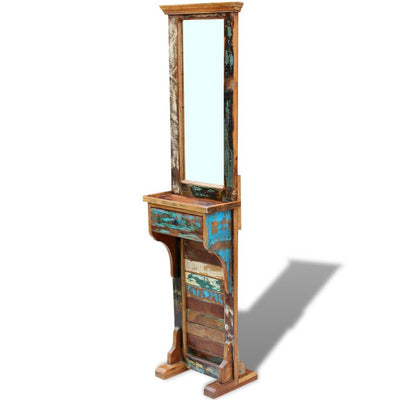 vidaXL Hall Mirror Solid Reclaimed Wood 47x23x180 cm