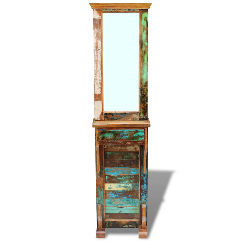 vidaXL Hall Mirror Solid Reclaimed Wood 47x23x180 cm