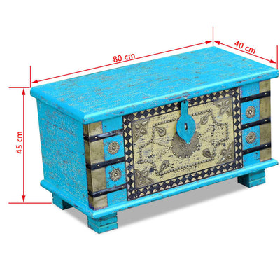vidaXL Storage Chest Red Mango Wood 80x40x45 cm