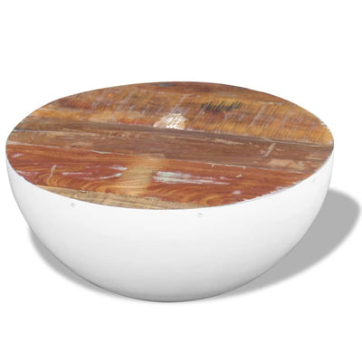 vidaXL Bowl Shaped Coffee Table Solid Reclaimed Wood 60x60x30 cm