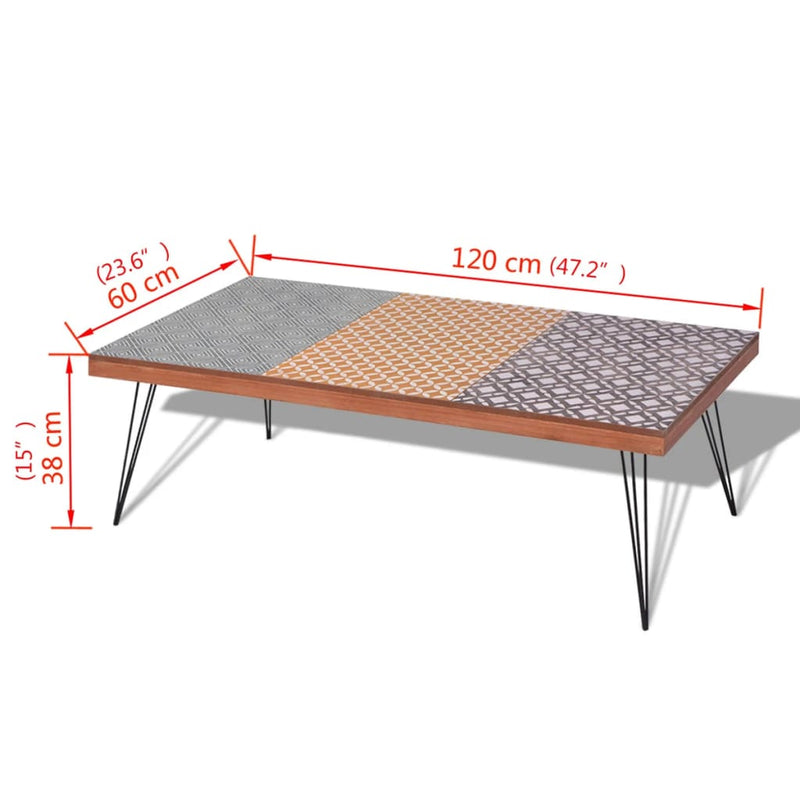 vidaXL Coffee Table 120x60x38 cm Brown