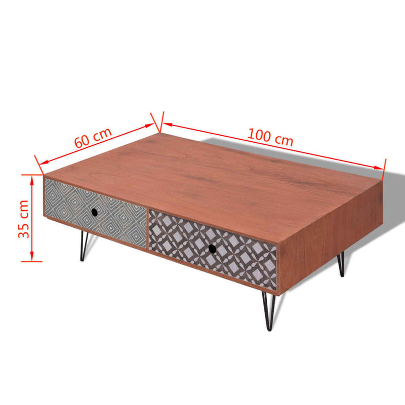 vidaXL Coffee Table 100x60x35 cm Beige