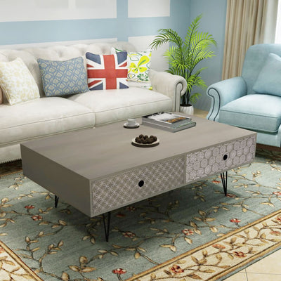vidaXL Coffee Table 100x60x35 cm Beige
