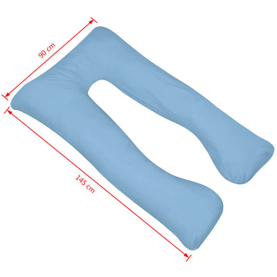 vidaXL Pregnancy Pillow 90x145 cm Light Blue