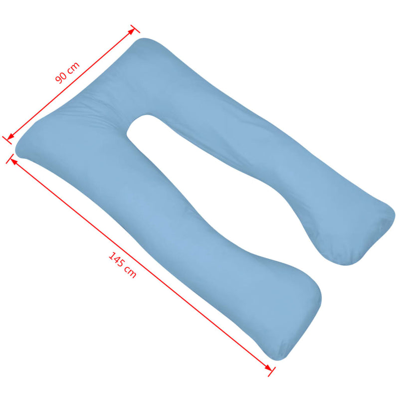 vidaXL Pregnancy Pillow 90x145 cm Light Blue