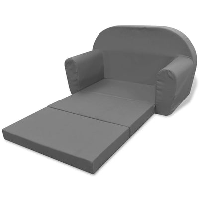vidaXL Kids' Flip-Out Lounge Chair Light Grey